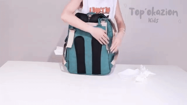 USB     حقيبة الظهر التي تتحول إلى سرير        للرضيع مع منفذ